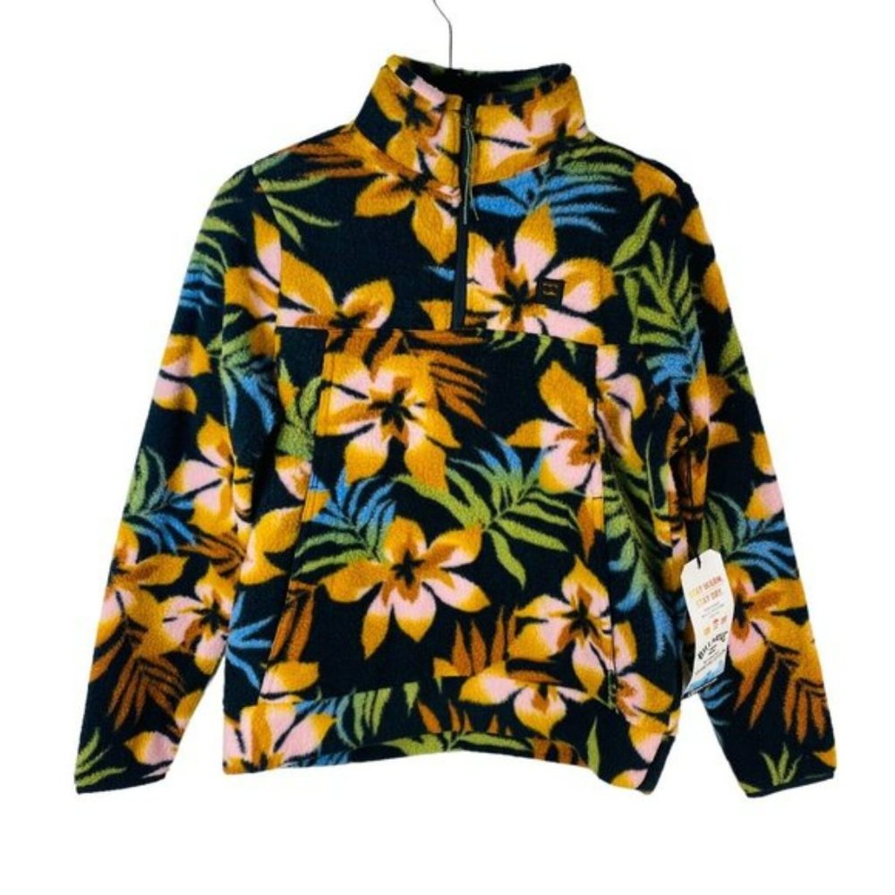 Billabong BNWT Boundary Mock Womens Size Medium Sweater Fleece Jumper